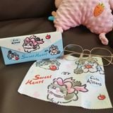  Hộp kính tam giác + lau kính mèo táo 
