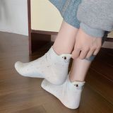  Tất Xiaohesi chấm bi cún xúc xích 