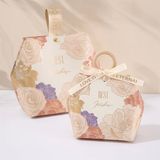  Túi quà gập miệng mini lục giác hoa quai vải 