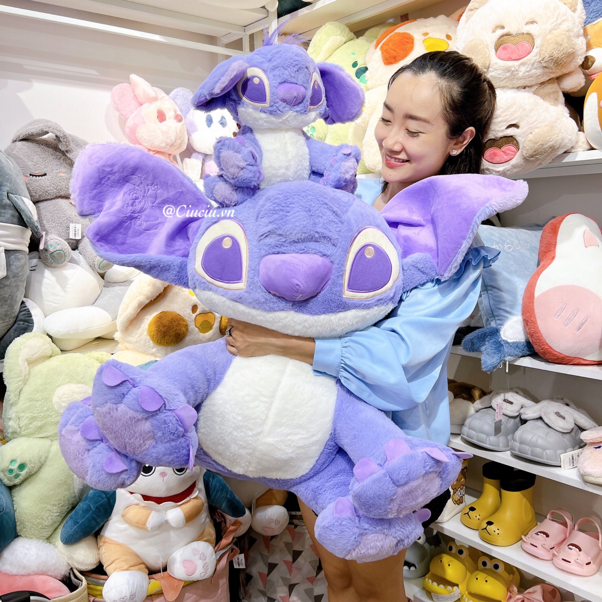  Stitch bông tím 