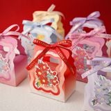  Túi quà gập miệng mini giỏ hoa ruy băng 