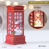  Đèn bốt điện thoại decor Giáng Sinh 12cm 