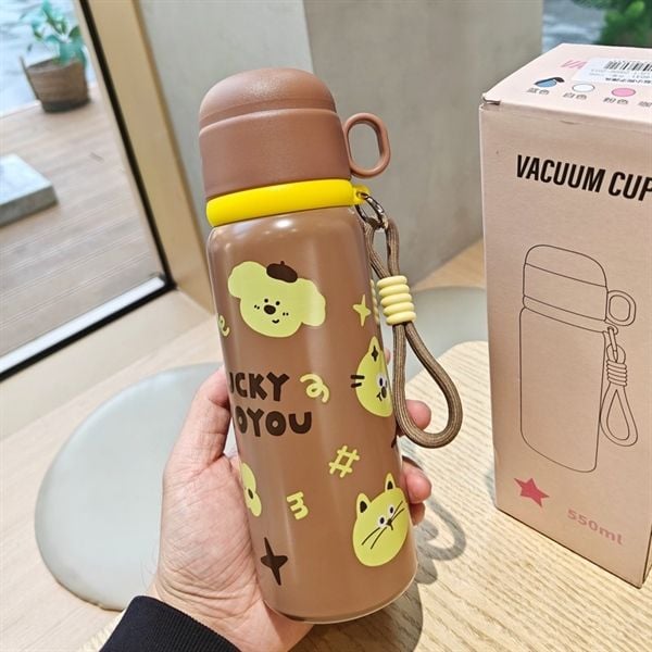  Bình giữ nhiệt Lucky To You cún mèo 550ml 