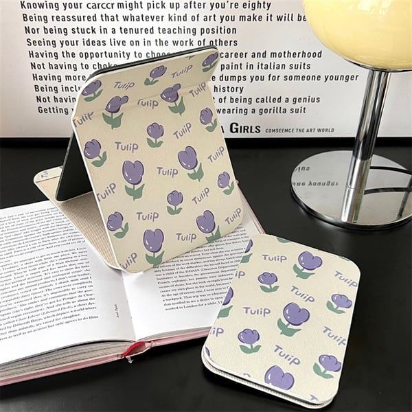  Gương gập hoa tulip tím 