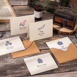  Thiệp cành lá tím + bao thư 