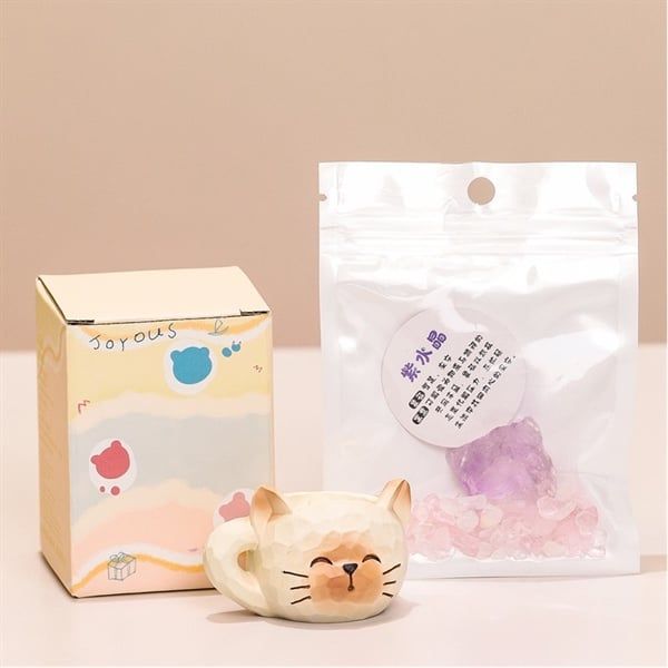  Mô hình mèo mun chậu mini 