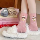  Tất cao cổ gập mép thú dễ thương 