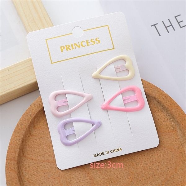  Set 4 kẹp uốn hình tone pastel 