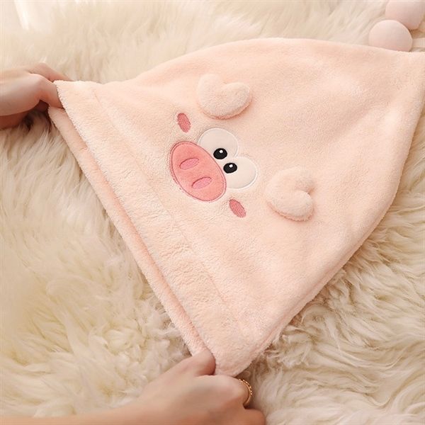  Mũ tắm trùm đầu Heo bông 