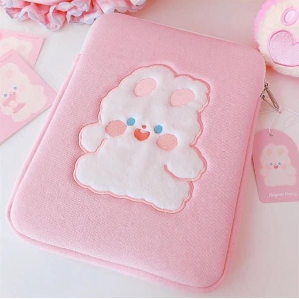  Túi đựng ipad / laptop thỏ trắng 