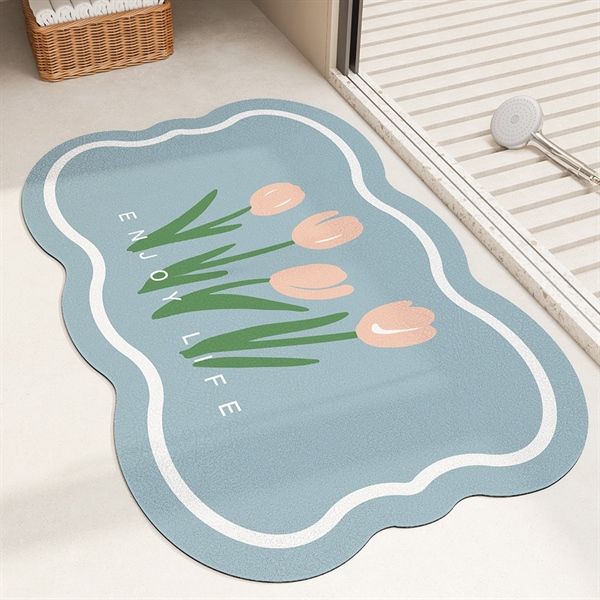  Thảm mút hoa viền lượn sóng 40x60cm 