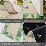  Thảm nhựa xoắn cửa ra vào lá xanh 45x75cm 