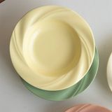  Đĩa tròn viền sóng xoáy 20,5cm 