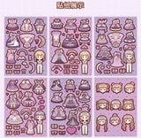  Sticker Stylist công chúa tím 9 tờ Telado 