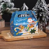  Hộp quà chữ nhật quai xách 16cm Giáng Sinh 