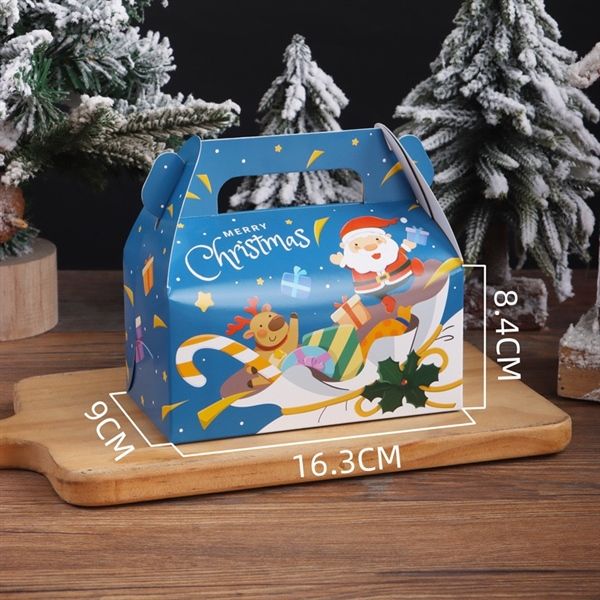  Hộp quà chữ nhật quai xách 16cm Giáng Sinh 