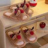  Dép lông hở mũi tuần lộc 