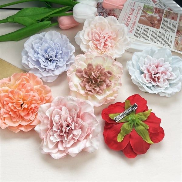  Kẹp tóc hoa mẫu đơn 