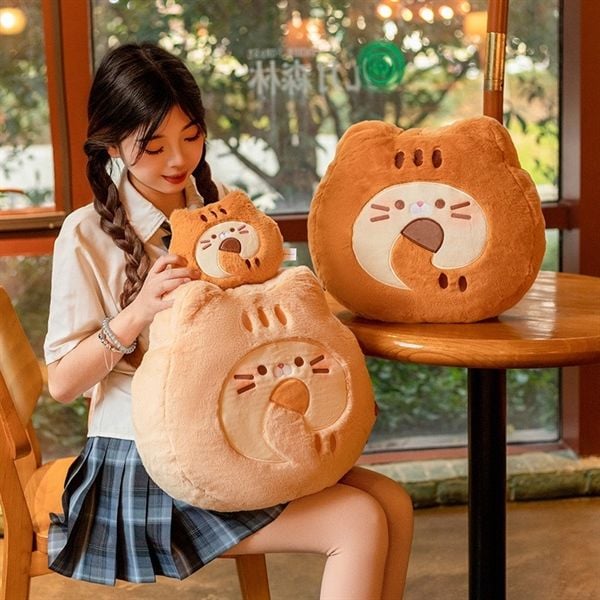 Mèo bông bánh cuộn 