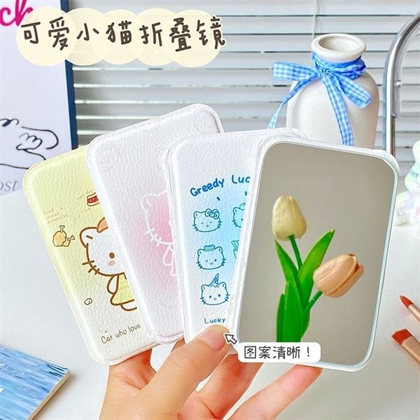  Gương gập da bỏ túi Hello Kitty 