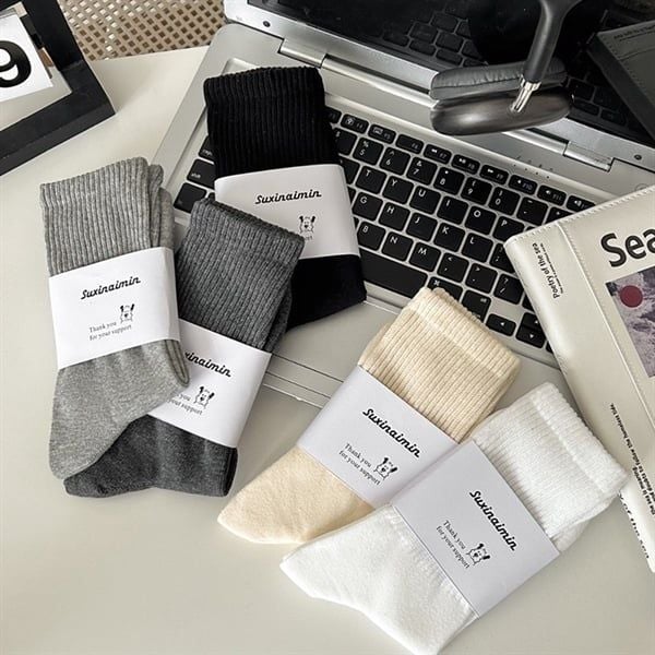  Tất Suxinaimin trơn cổ gân 