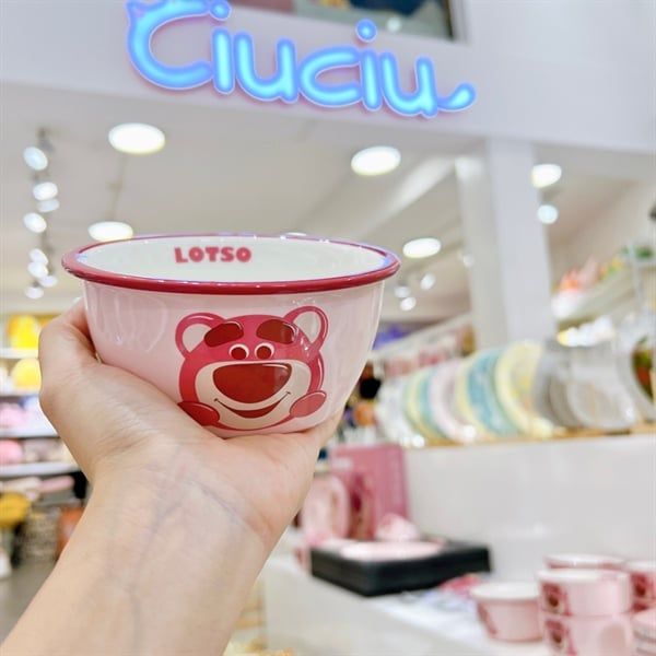  Bát gấu dâu Lotso viền miệng 12cm 