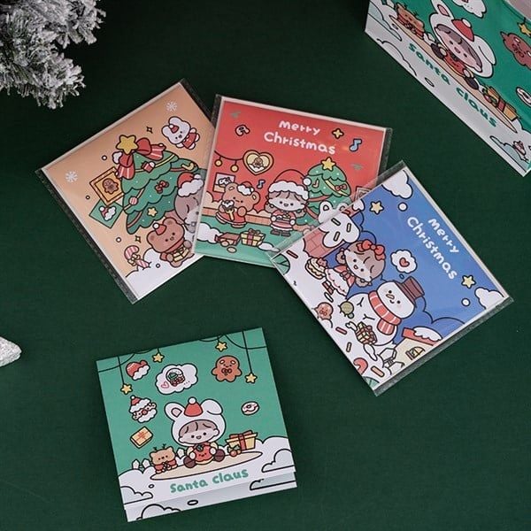  Thiệp dựng 3D bé gái Noel 