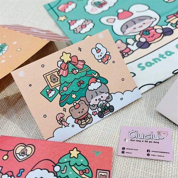  Thiệp gập bao thư Noel 