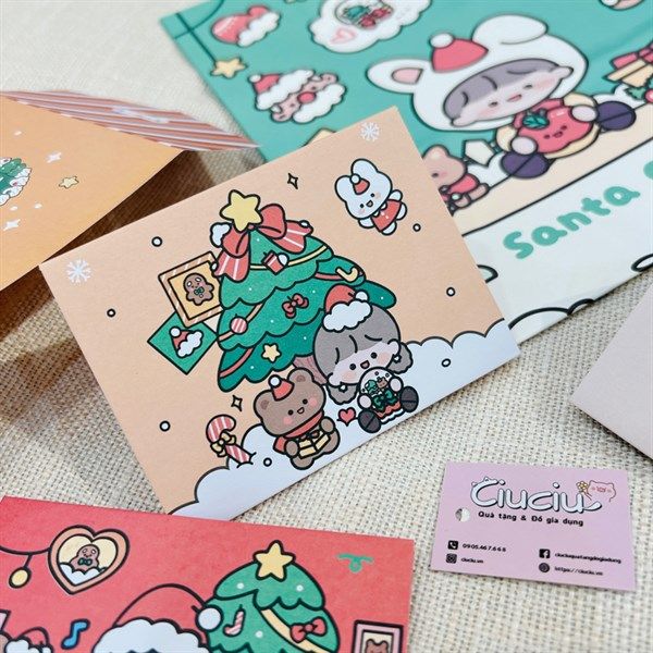  Thiệp gập bao thư Noel 
