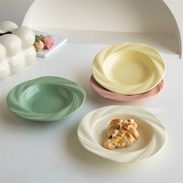  Đĩa tròn viền sóng xoáy 20,5cm 