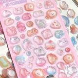  Sticker nổi giọt nước Telado thú dễ thương 