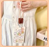  Đeo thẻ kèm móc khoá đàn thỏ carrot 