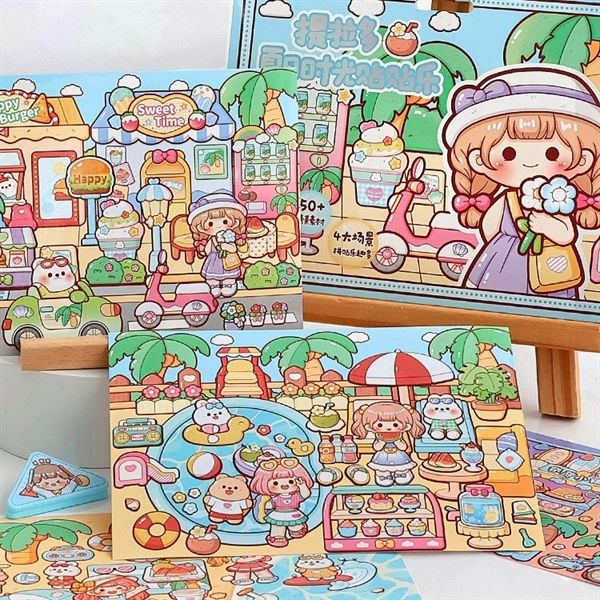  Sticker Summer Time 4 background Telado 