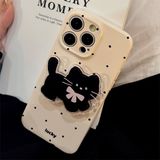  Ốp popsocket mèo đen chấm bi 