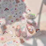  Sticker dán móng Tomoni thú dễ thương 
