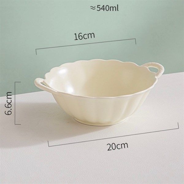  Bát đĩa sứ vỏ sò 2 quai 