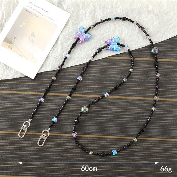  Dây dài đeo chéo thẻ/điện thoại 2 bướm ombre to 