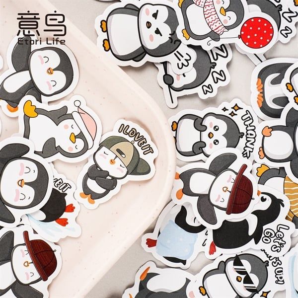  Box sticker mini cánh cụt Etori Life 