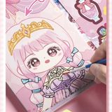  Sổ lò xo sticker stylist + màu nước khô DIY 43 tờ 