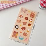  Sticker gấu thỏ PVC 15x8cm 