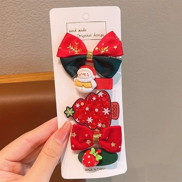  Set kẹp tóc Giáng Sinh 5 loại mix mẫu 