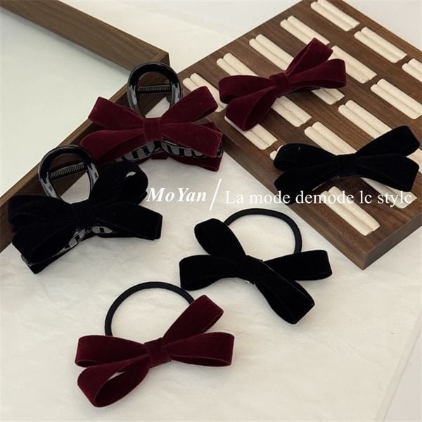  Kẹp/dây nơ kép nhung 