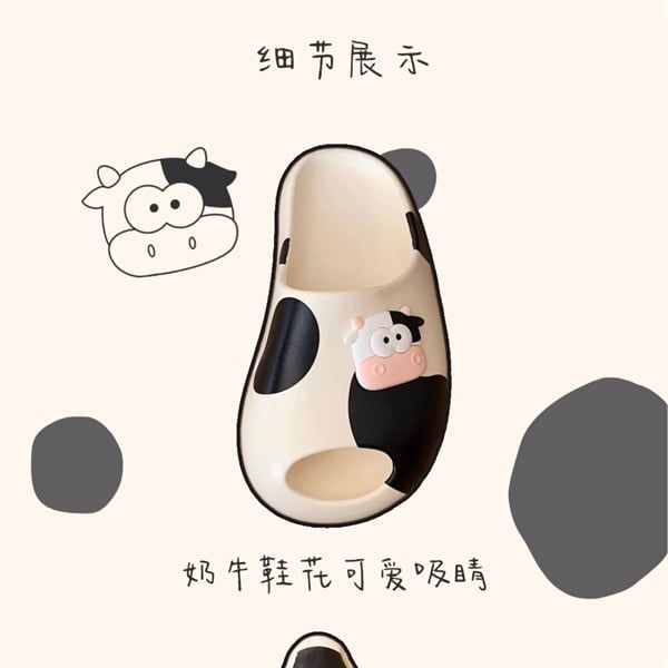  Dép bò sữa charm nổi 