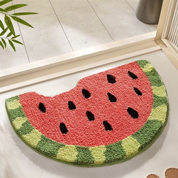  Thảm lông Dưa hấu cắn dở 45x70cm 