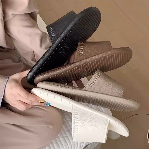  Dép mũi vuông viền gân chỉ 