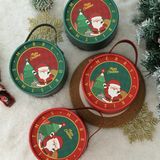  Hộp quà giáng sinh quai da ( tròn ) 10x12 