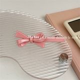  Kẹp bấm nơ cứng tone hồng 