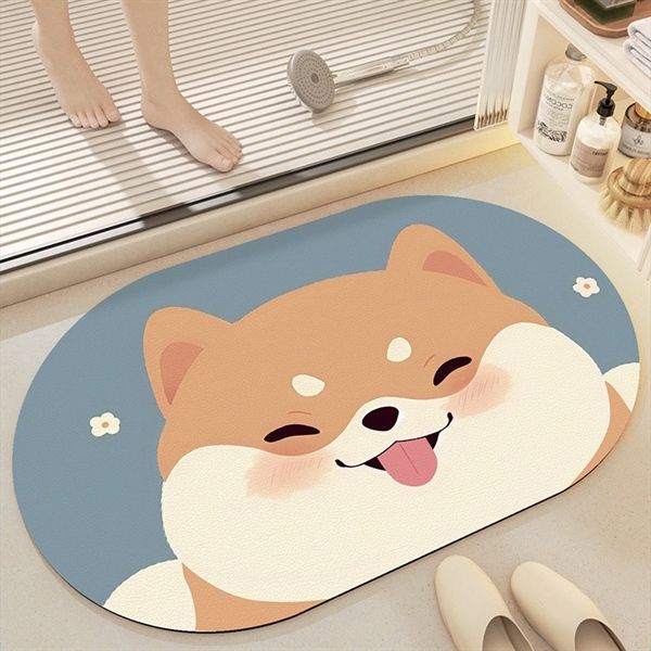  Thảm mút dẹt - Shiba lè lưỡi 40x60cm 