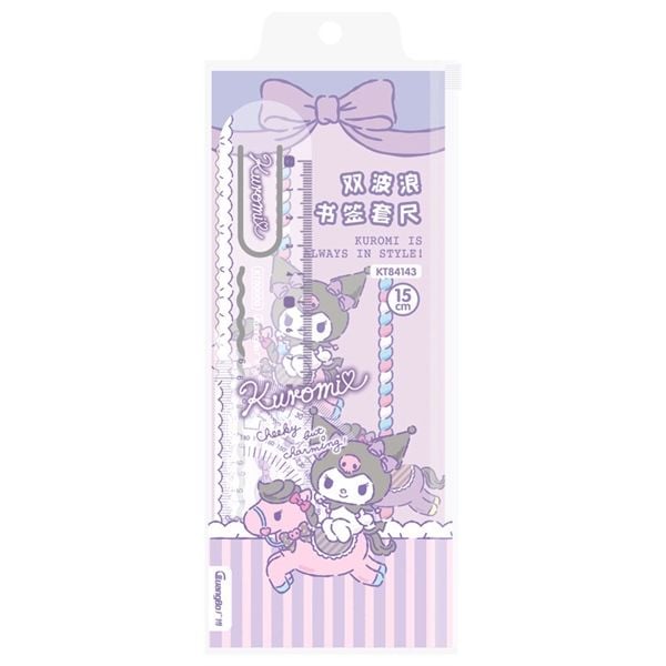  Bộ thước eke 4 món Kuromi 15cm 