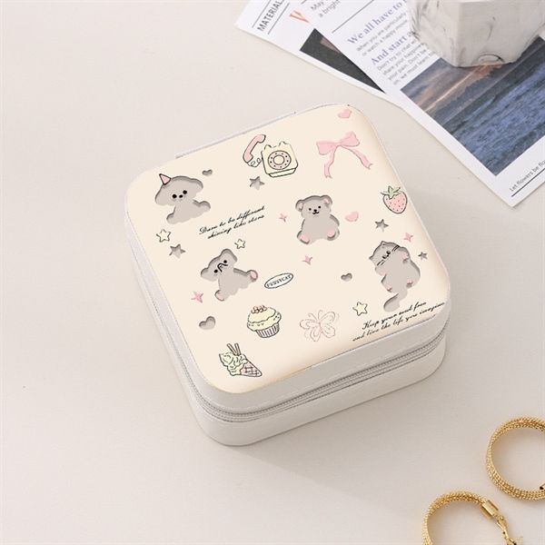 Hộp đựng trang sức vuông hình dễ thương 10cm 